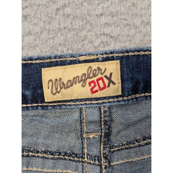 Wrangler 20X Style 42 Vintage Boot Jeans Mens 32x32 (Meas 31x29.5) Western Blue - Picture 3 of 16